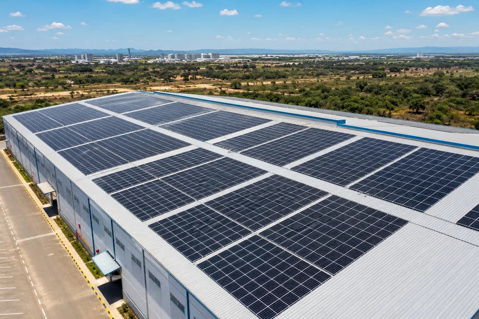 850 kWp rooftop solar for a manufacturing facility